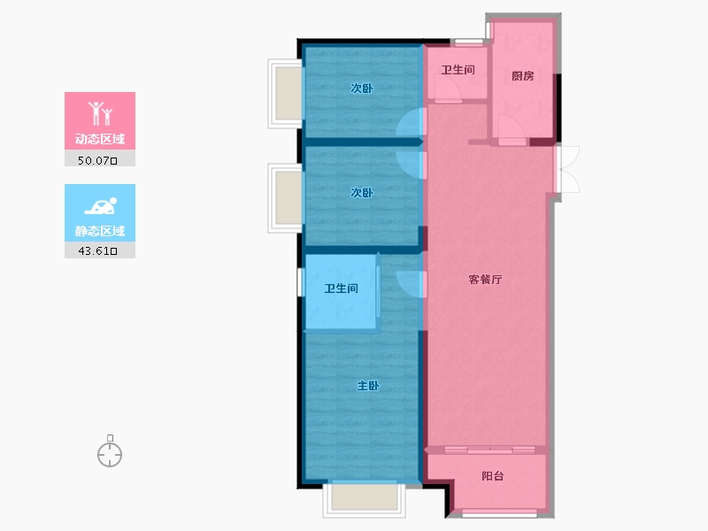 河南省-郑州市-中州府-96.00-户型库-动静分区