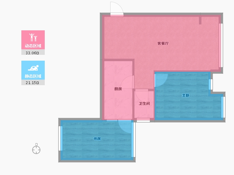 重庆-重庆市-天福景苑-38.40-户型库-动静分区