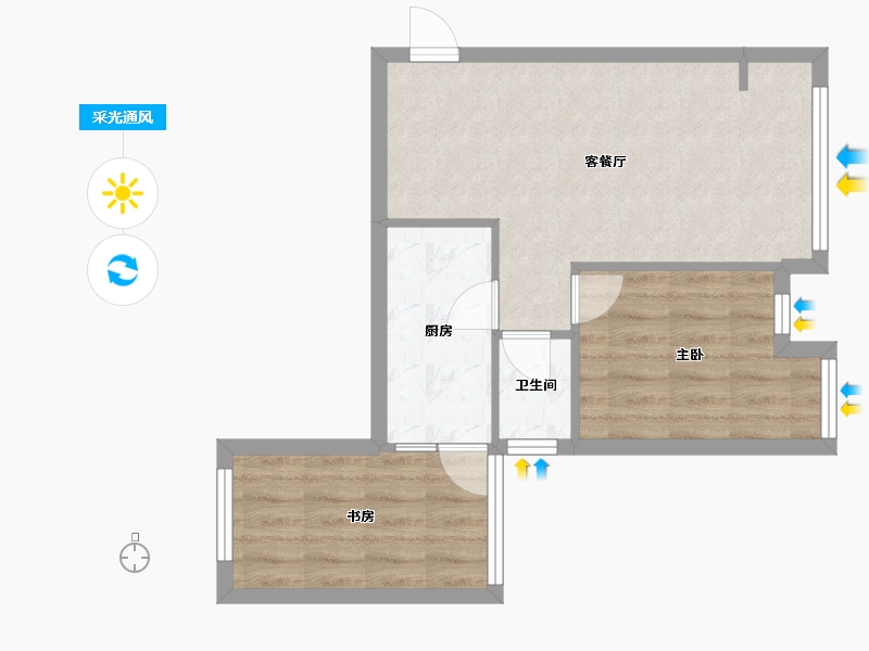 重庆-重庆市-天福景苑-38.40-户型库-采光通风