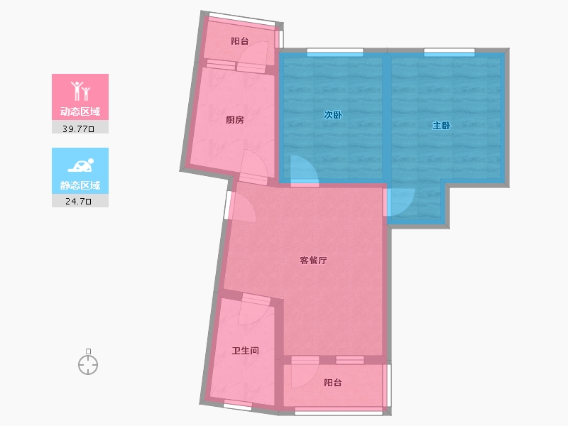 北京-北京市-海特花园-西区-53.30-户型库-动静分区