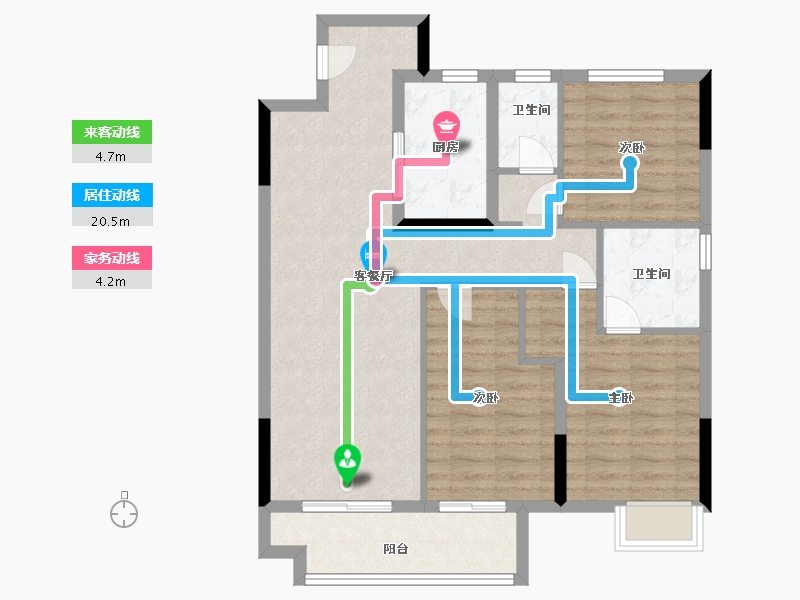 江苏省-常州市-昱湖上观-86.80-户型库-动静线