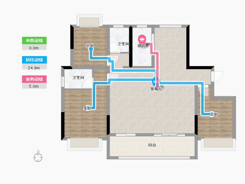 河南省-南阳市-金水兰庭-109.09-户型库-动静线