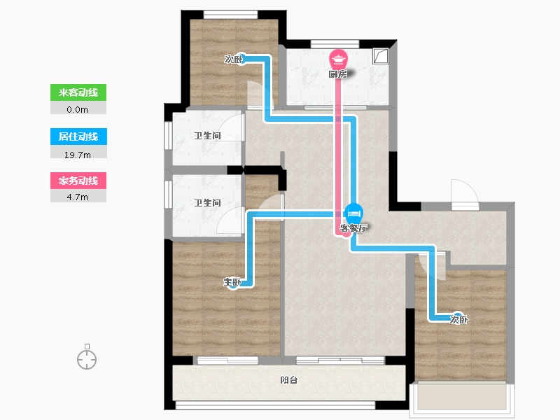 山东省-济南市-春风心语-88.60-户型库-动静线