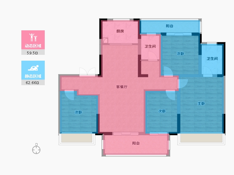 河南省-郑州市-世和府-114.40-户型库-动静分区