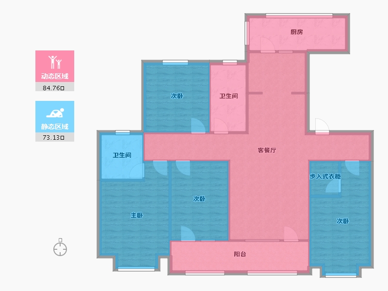 山东省-济南市-德润天玺-135.89-户型库-动静分区