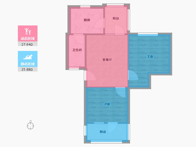 四川省-成都市-六三〇大院-46.39-户型库-动静分区