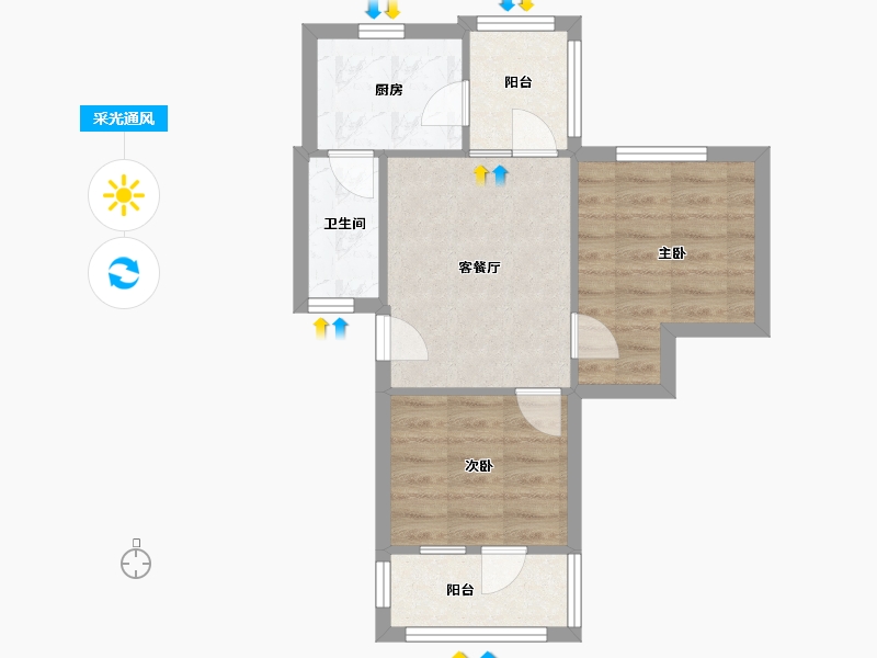 四川省-成都市-六三〇大院-46.39-户型库-采光通风