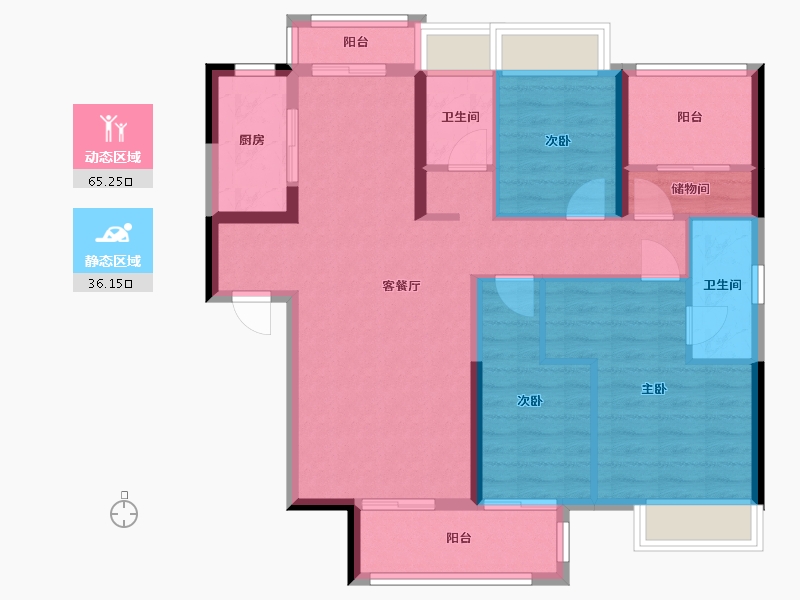 广东省-韶关市-外华府-96.00-户型库-动静分区