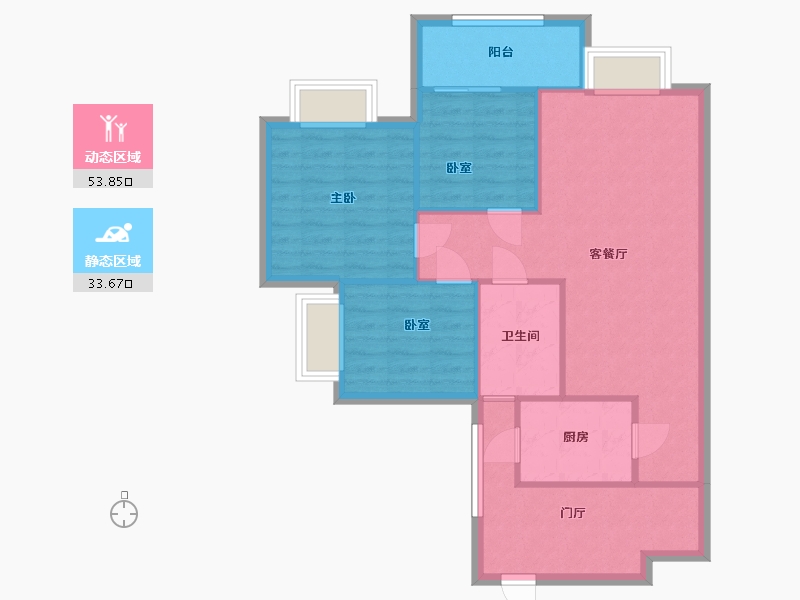 四川省-成都市-蓝谷地天域-73.20-户型库-动静分区