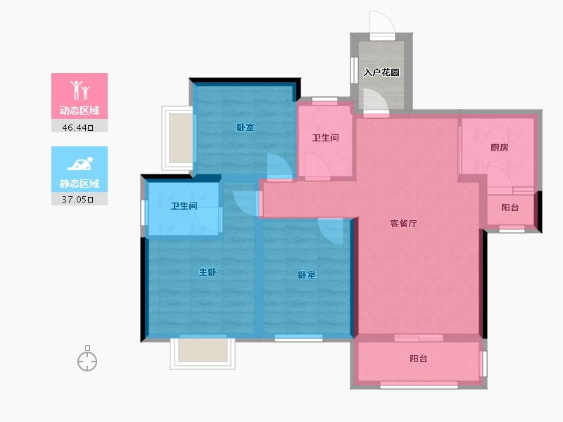 广西壮族自治区-柳州市-龙象城-81.60-户型库-动静分区