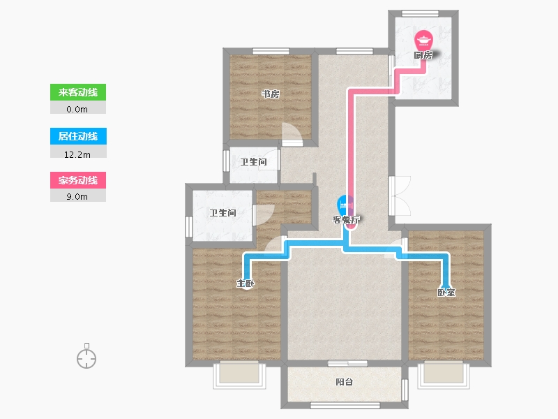 甘肃省-白银市-兆烽嘉园-116.80-户型库-动静线