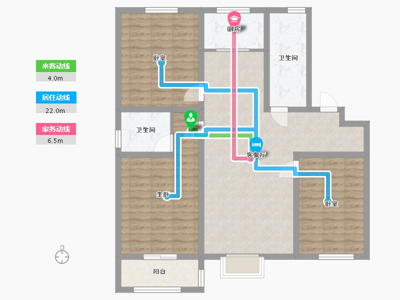 河北省-保定市-宝山悦璟薹-104.66-户型库-动静线