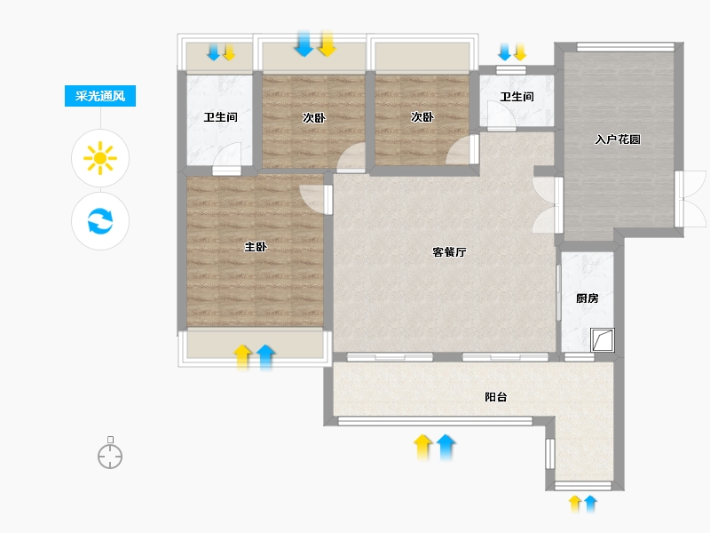 贵州省-贵阳市-中铁阅山湖-96.80-户型库-采光通风