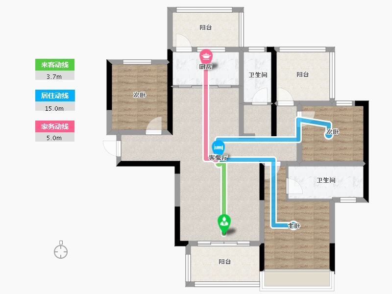 湖南省-郴州市-御景铭城-121.60-户型库-动静线