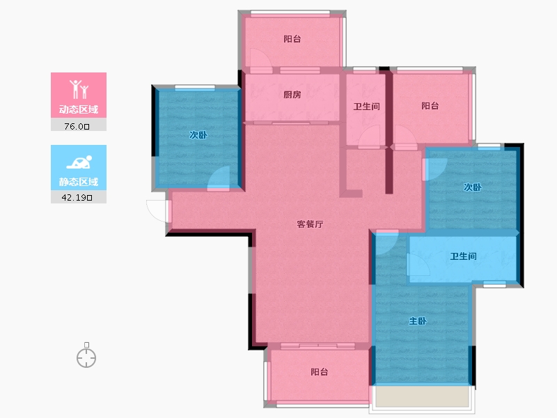 湖南省-郴州市-御景铭城-121.60-户型库-动静分区