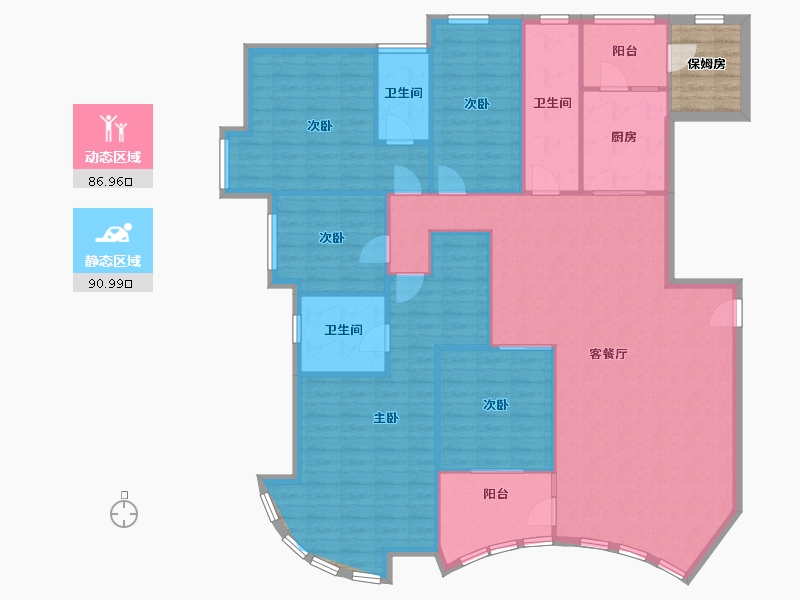 广东省-广州市-力迅东山雅筑-207.00-户型库-动静分区