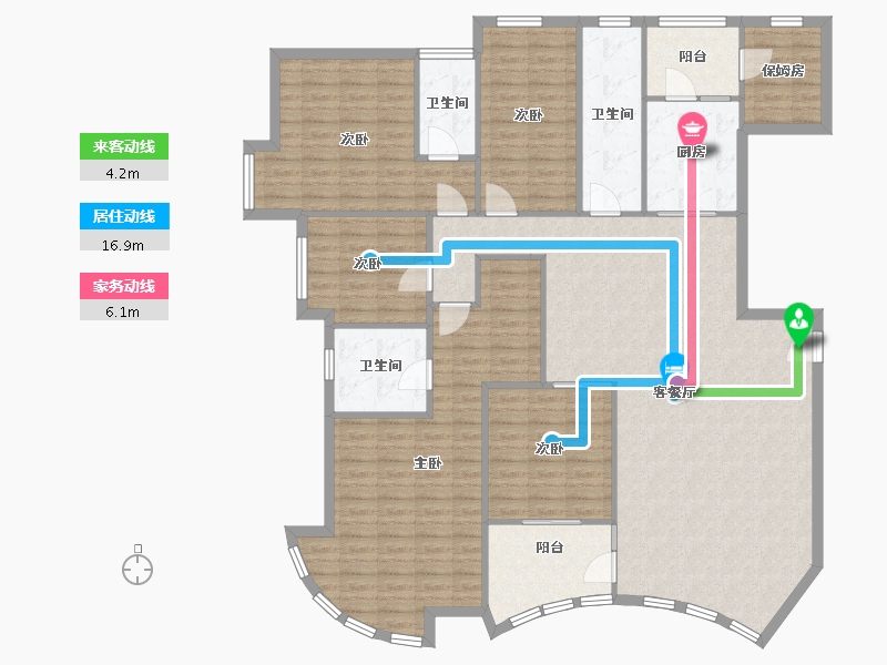 广东省-广州市-力迅东山雅筑-207.00-户型库-动静线