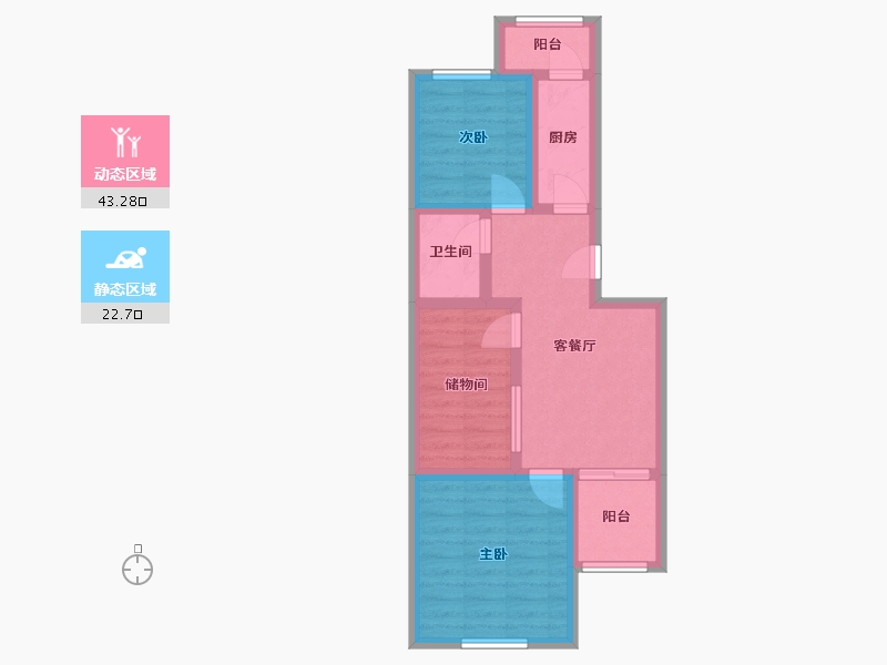 北京-北京市-新华西街-68.00-户型库-动静分区