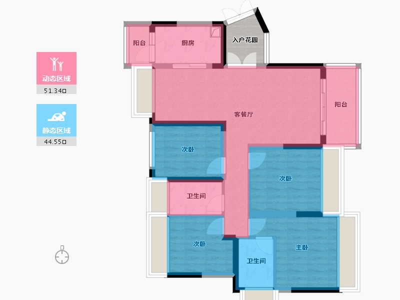 广东省-江门市-滨江和院-91.20-户型库-动静分区