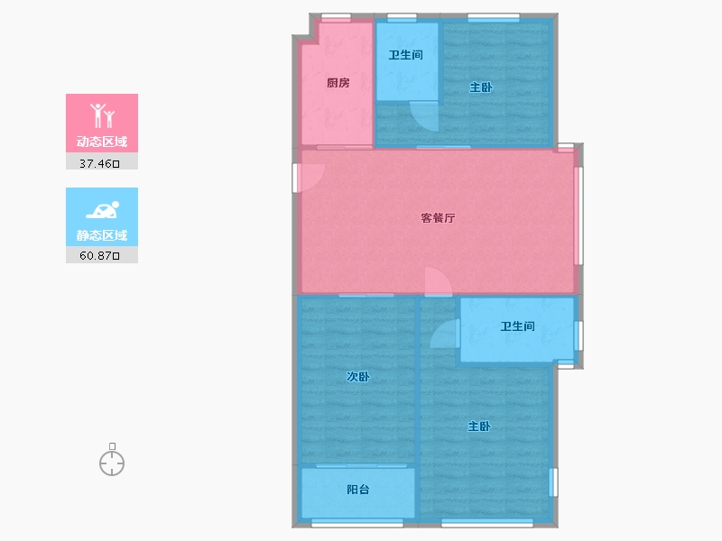 浙江省-温州市-德信碧桂园玖号院-80.34-户型库-动静分区