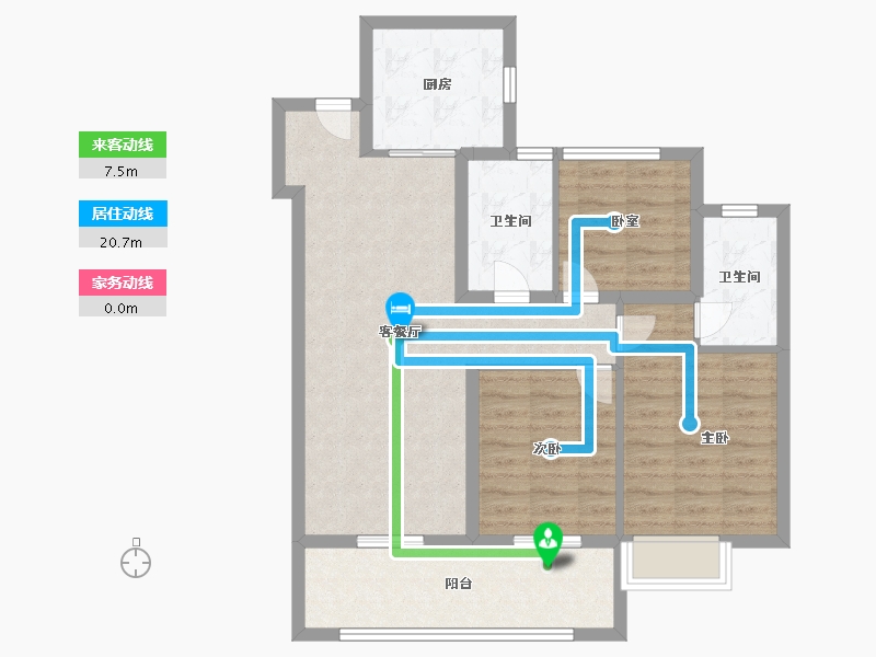 安徽省-合肥市-绿城招商诚园-100.00-户型库-动静线