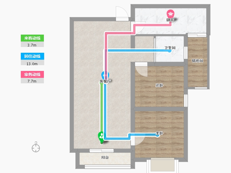 新疆维吾尔自治区-乌鲁木齐市-秦基诚园-68.00-户型库-动静线