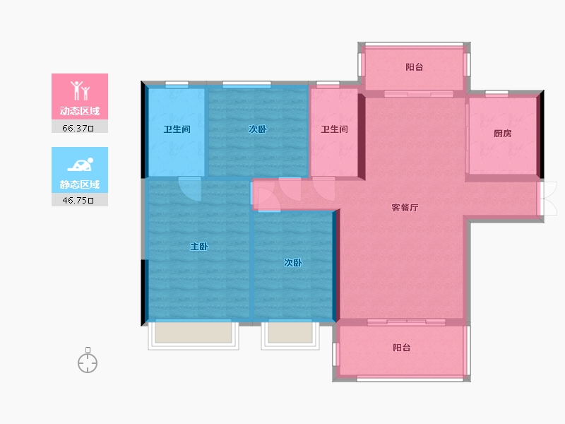 广东省-中山市-尚城-102.80-户型库-动静分区