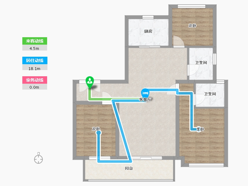 山东省-潍坊市-鲁清嘉园-90.00-户型库-动静线