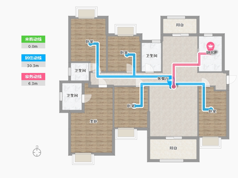 广东省-东莞市-碧海云天-148.00-户型库-动静线