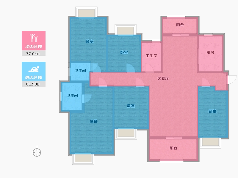 广东省-东莞市-碧海云天-148.00-户型库-动静分区