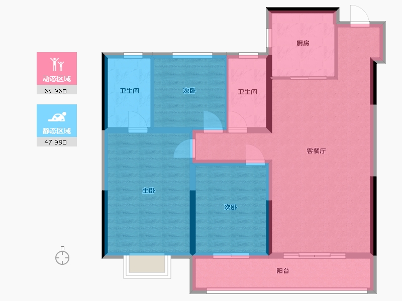 山东省-济南市-海尔铂悦澜庭-102.40-户型库-动静分区