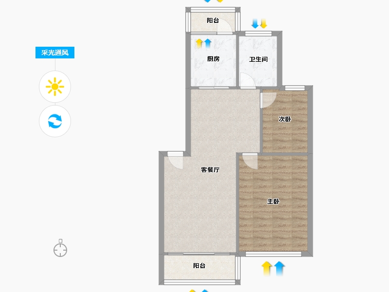 广东省-深圳市-桃源居-13区-86.40-户型库-采光通风