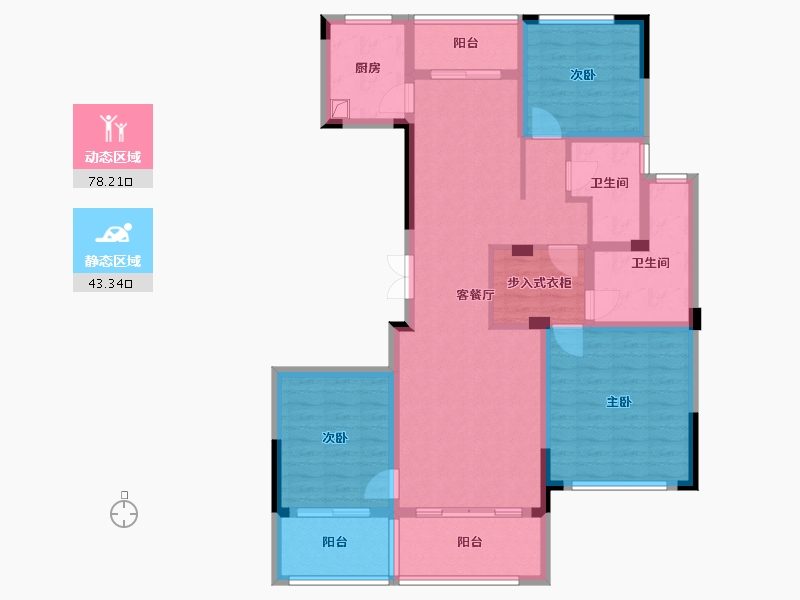 浙江省-台州市-荣远璟廷-101.60-户型库-动静分区