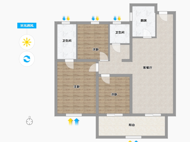 河南省-漯河市-华泰天地和-98.40-户型库-采光通风