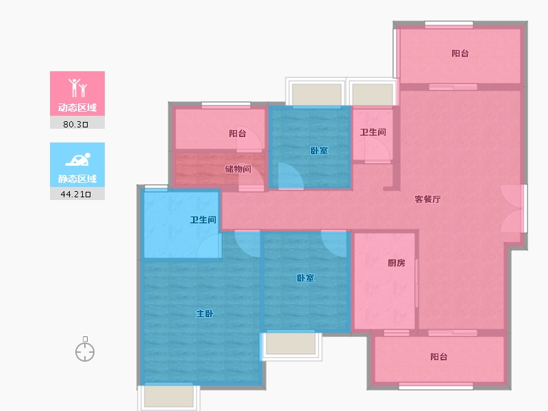 湖南省-衡阳市-博雅东方-112.00-户型库-动静分区