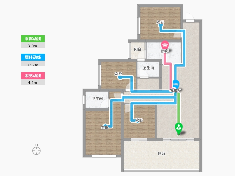 贵州省-六盘水市-嘉禾逸园-88.00-户型库-动静线