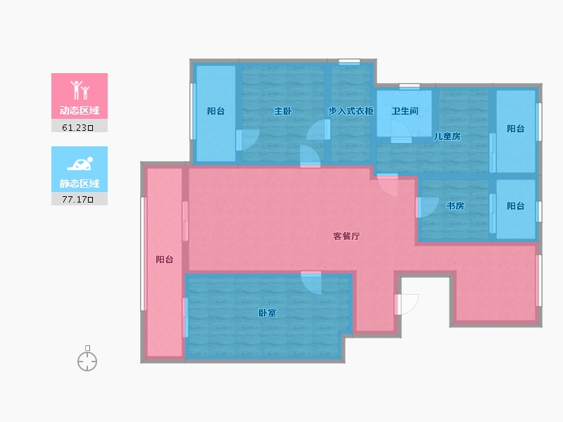 云南省-昆明市-博晖雅苑-118.40-户型库-动静分区