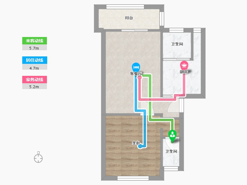 重庆-重庆市-青年之家-41.60-户型库-动静线