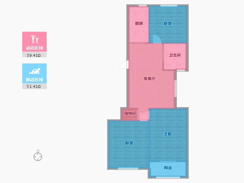 上海-上海市-桂林苑-南区-84.80-户型库-动静分区