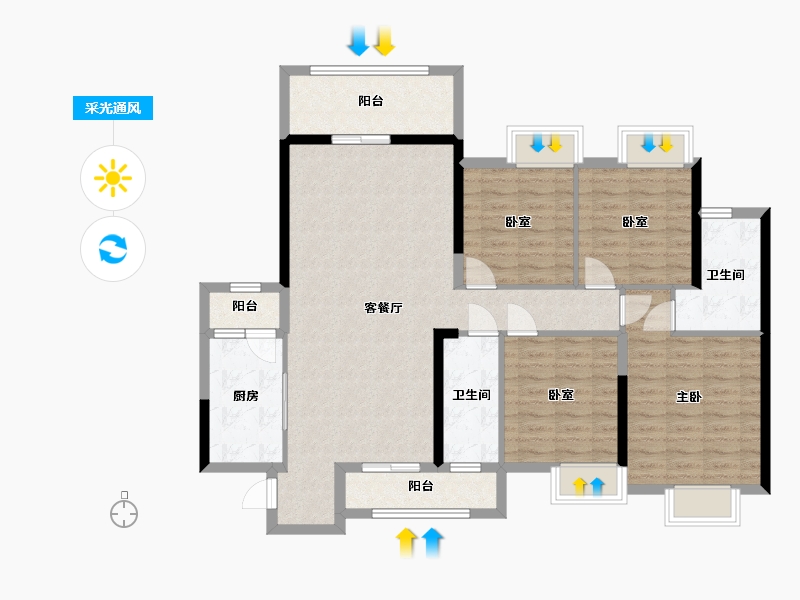 广东省-清远市-广英花园-119.47-户型库-采光通风