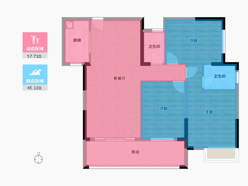 广西壮族自治区-贺州市-碧水名庭-92.00-户型库-动静分区