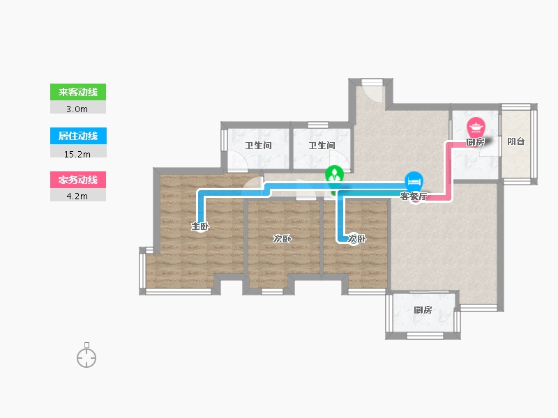 广东省-深圳市-西城上筑-83.20-户型库-动静线