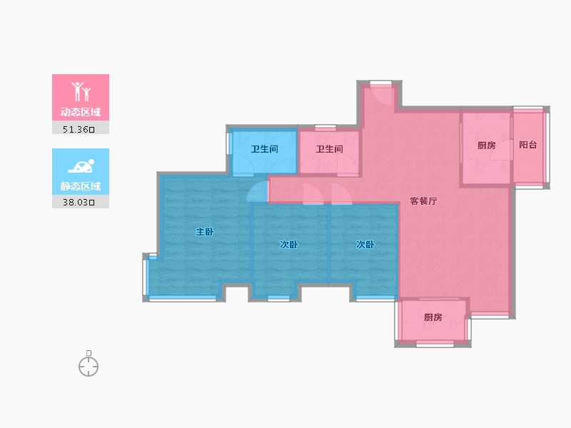 广东省-深圳市-西城上筑-83.20-户型库-动静分区