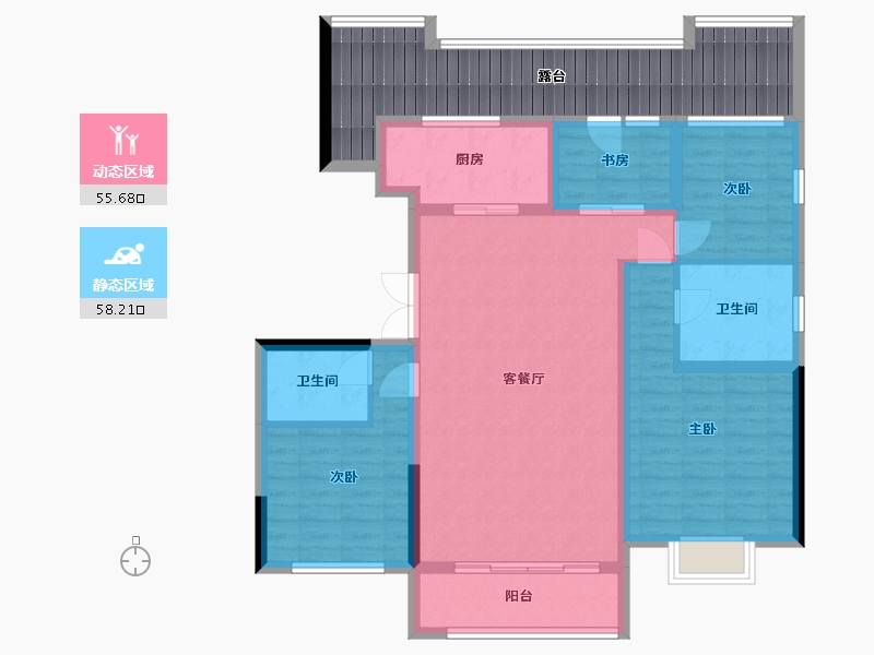 山东省-济南市-南益名士观邸-112.80-户型库-动静分区