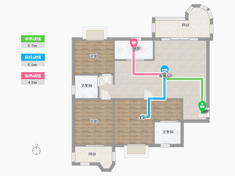 福建省-厦门市-新莲花新龙山花园-一期-120.00-户型库-动静线