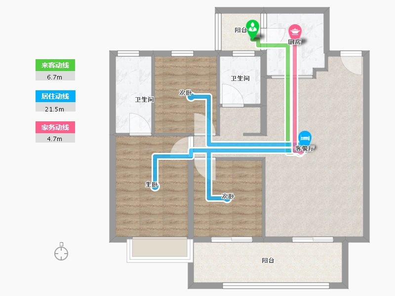 河南省-开封市-北大资源未名府-93.60-户型库-动静线