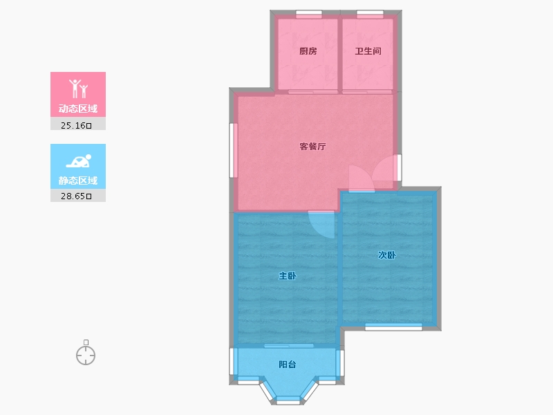 上海-上海市-东陆新村-六街坊-51.20-户型库-动静分区