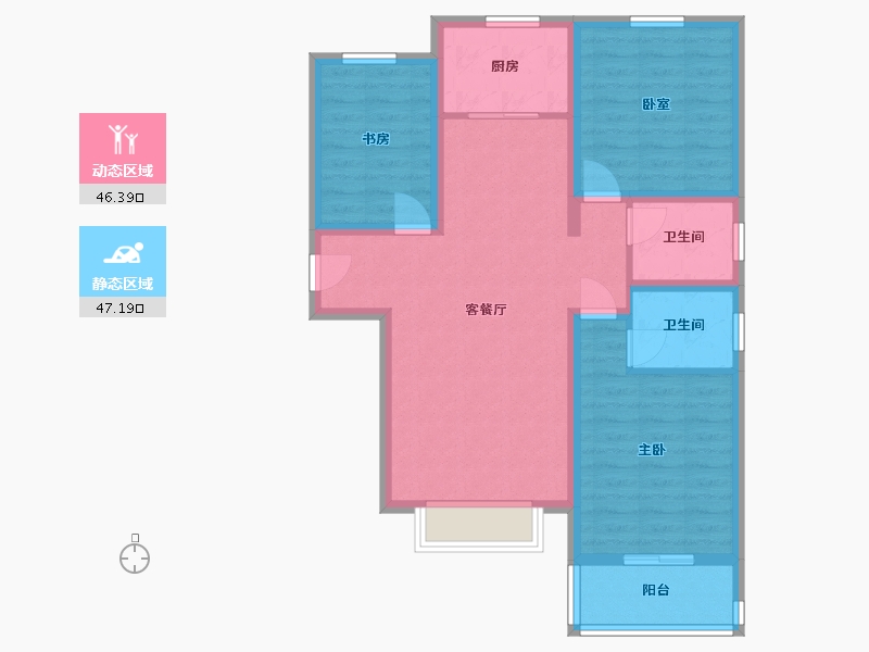 山西省-运城市-西建天茂和郡-90.00-户型库-动静分区