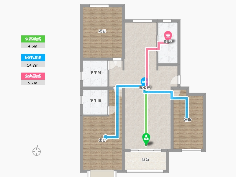 河北省-衡水市-翰林院-111.63-户型库-动静线