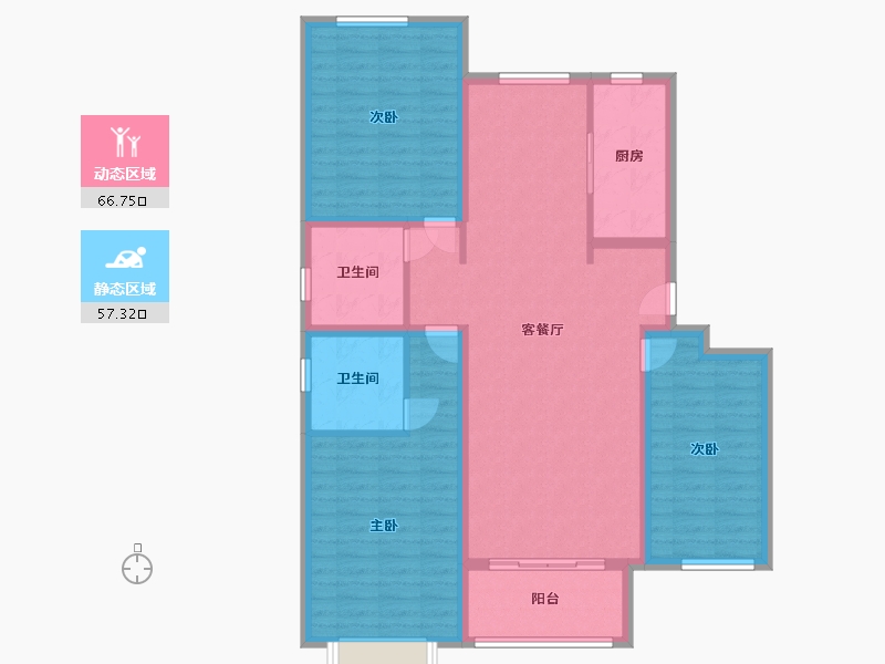 河北省-衡水市-翰林院-111.63-户型库-动静分区